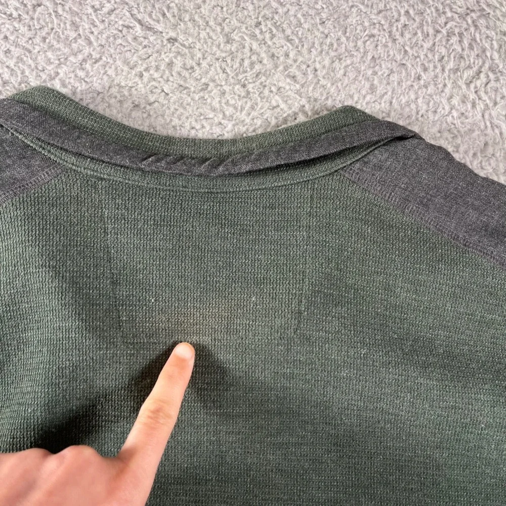 Banana‎ Republic Mens Green Quarter Zip Pullover Sweater Size Large